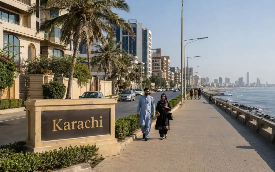 Karachi residential skyline
