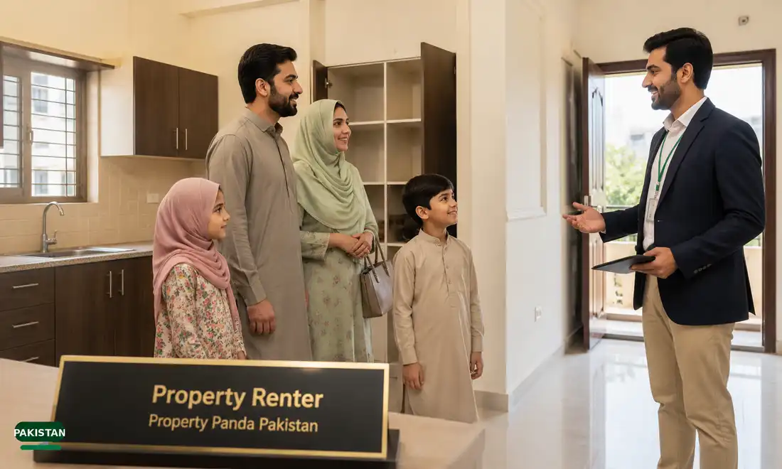 Homebuyer viewing property in Pakistan